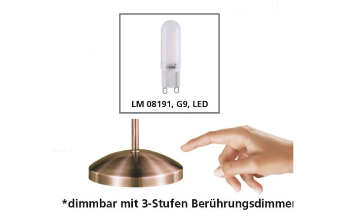 LED-Tischleuchte Pino, messing matt, 45 cm-02