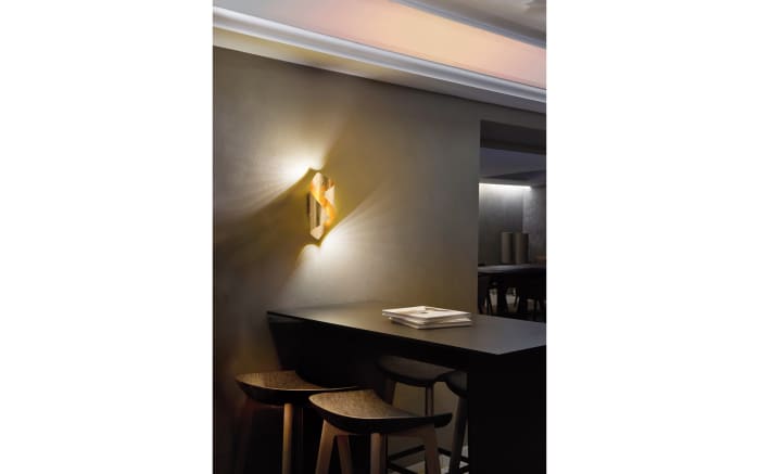 LED-Wandleuchte Nevis, goldfarbig, 31 cm-05