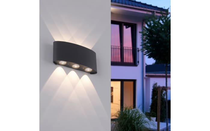 LED-Wandleuchte Carlo, anthrazit, 6-flammig, 17 cm-09