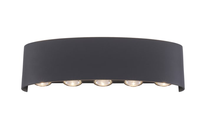 LED-Wandleuchte Carlo, anthrazit, 10-flammig, 27 cm-01