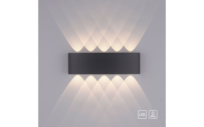 LED-Wandleuchte Carlo, anthrazit, 10-flammig, 27 cm-04