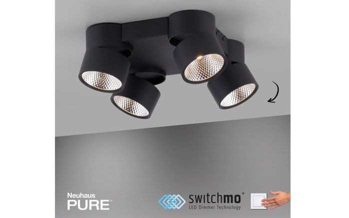 LED-Deckenleuchte Pure-Nola, schwarz, 29 cm-06