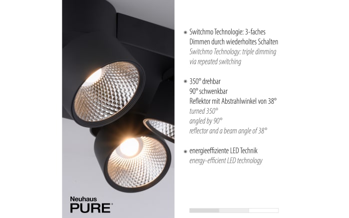 LED-Deckenleuchte Pure-Nola, schwarz, 29 cm-07