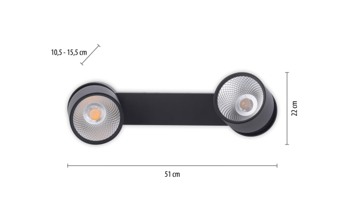 LED-Deckenleuchte Pure-Nola, schwarz, 49 cm-03