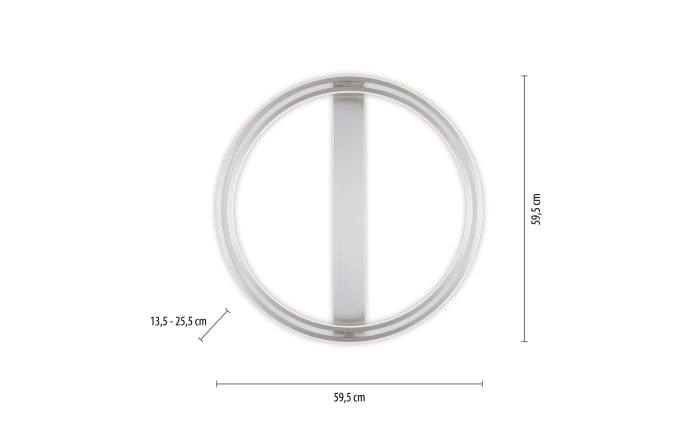 LED-Deckenleuchte Q-Beluga, stahlfarbig, 59,5 cm-02