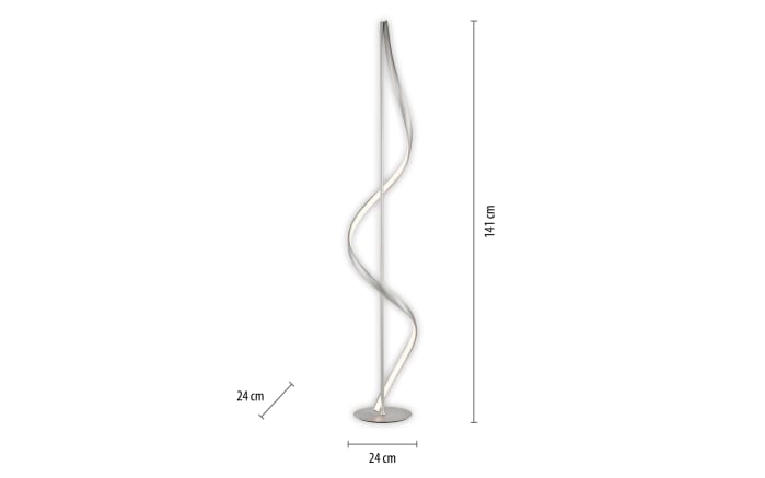 LED-Standleuchte Q-Swing, Stahlfarbig, 141 cm-02