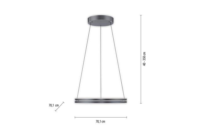 LED-Pendelleuchte Pure E-Clipse, grau, 240 cm-03