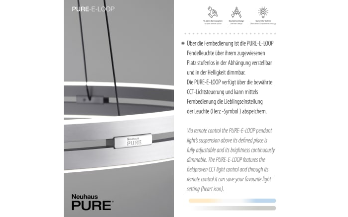 LED-Pendelleuchte Pure E-Clipse, aluminiumfarbig, 240 cm-09