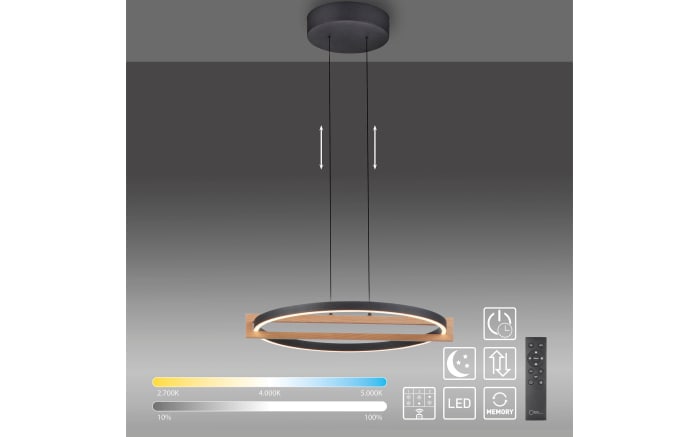 LED-Pendelleuchte Mondo Famera, holz/schwarz, 1-flammig, inkl. CCT und Fernbedienung-04