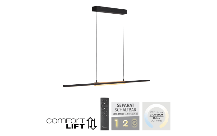 LED-Pendelleuchte Mondo Famera, holz/schwarz, inkl. CCT und Fernbedienung-03