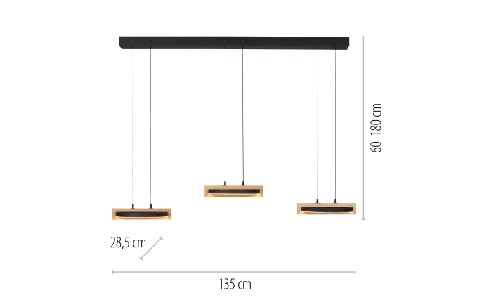 LED-Pendelleuchte Mondo Famera, holz/schwarz, 3-flammig, inkl. CCT und Fernbedienung-02