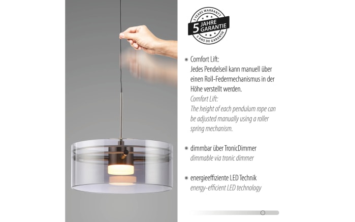 LED-Pendelleuchte Mondo Karena, stahlfarbig, 1-flammig, inkl. Memoryfunktion-05