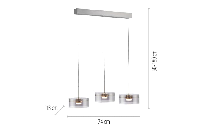 LED-Pendelleuchte Mondo Karena, stahlfarbig, 3-flammig, inkl. Memoryfunktion-02