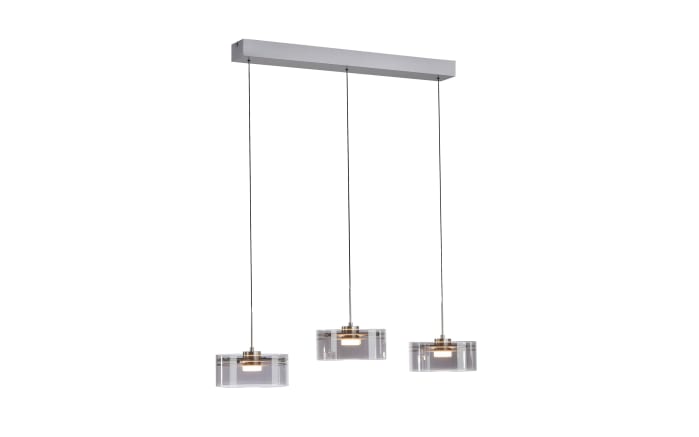LED-Pendelleuchte Mondo Karena, stahlfarbig, 3-flammig, inkl. Memoryfunktion-01