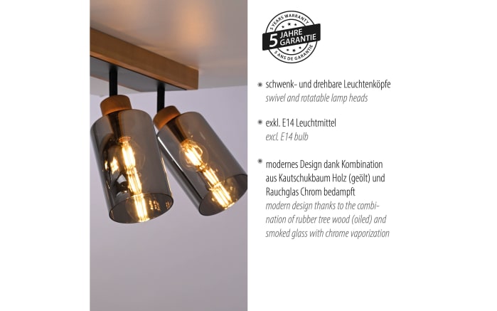 Deckenleuchte Monika, holz, 4-flammig-05