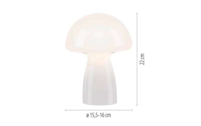 Tischleuchte Fungo, weiß, 15,5 cm-02