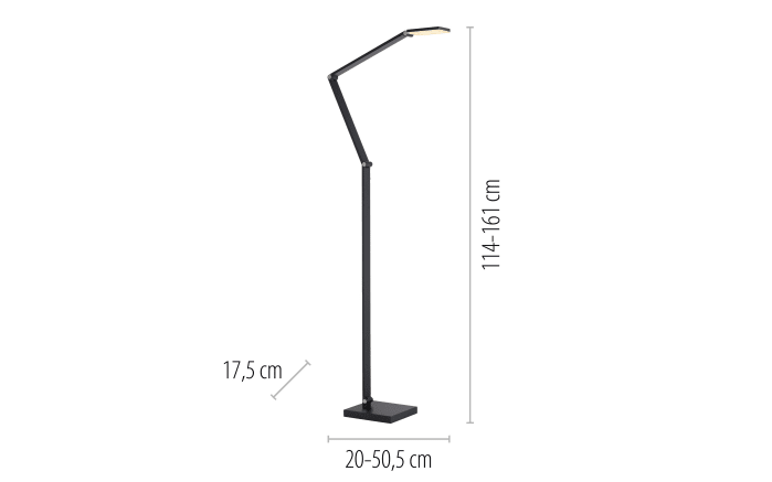 LED-Stehleuchte Samsky, grau, inkl. CCT Funktion-02