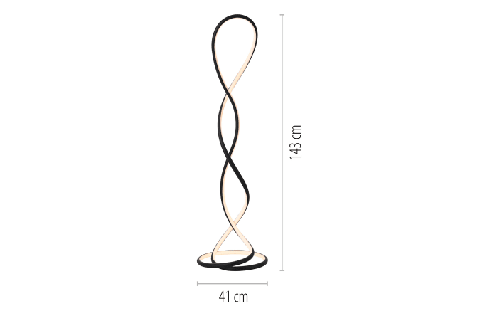 LED-Stehleuchte Twist, schwarz-02