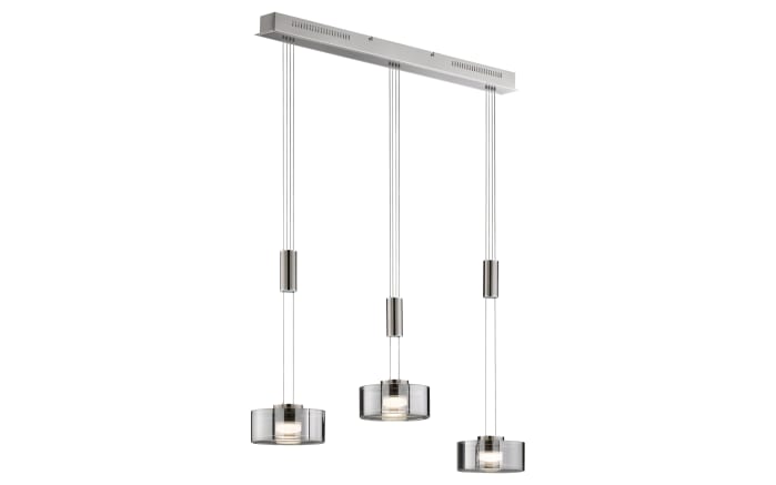 LED-Pendelleuchte Lavin, nickel matt/rauch, 3-flammig-01