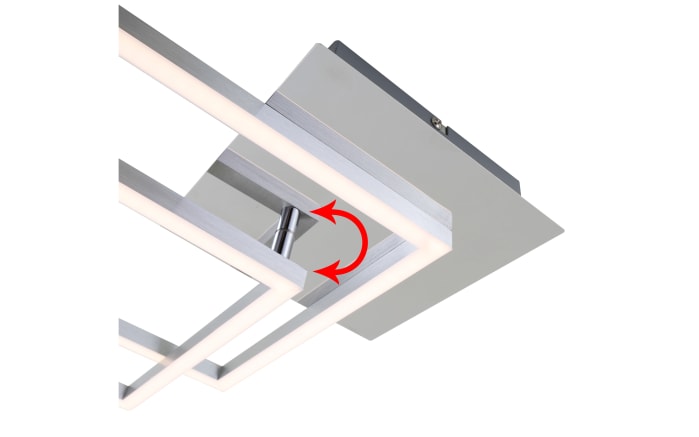 LED-Deckenleuchte, silberfarbig, 62 cm-03