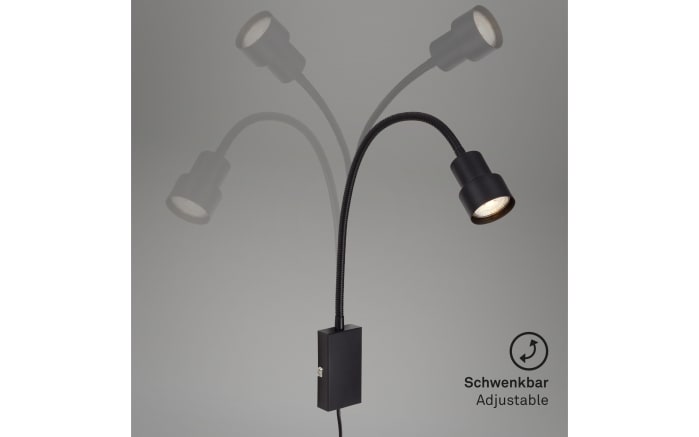 LED-Wandleuchte Tusi, schwarz, 69 cm-03