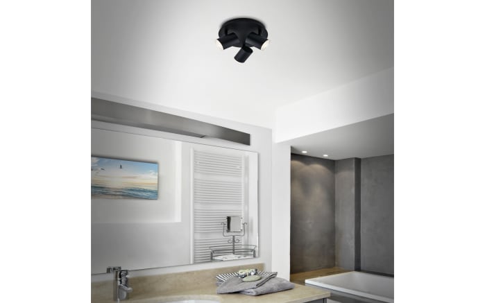 LED-Deckenleuchte Banyo, schwarz, 3-flammig, 21 cm-02