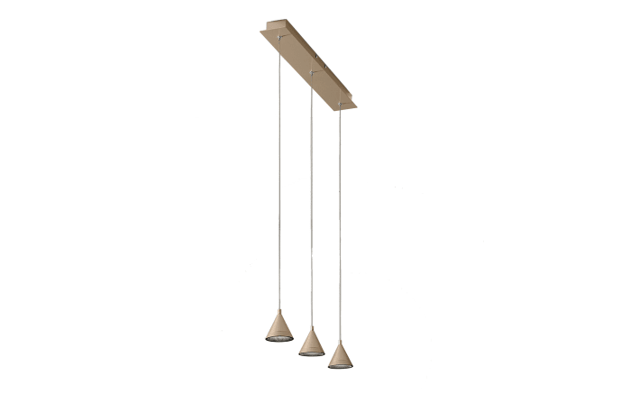 LED-Pendelleuchte Delta, matt gold, 3-flammig, 65 cm-01