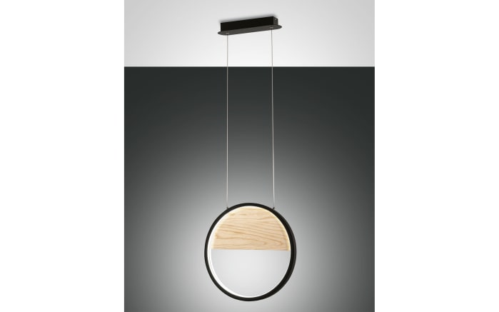 LED-Pendelleuchte Pierre, schwarz/holz, 40 cm-02