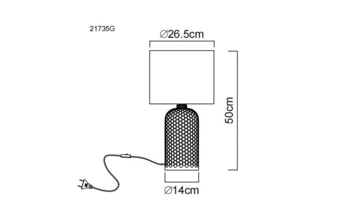 Tischleuchte Sofia, grau-05