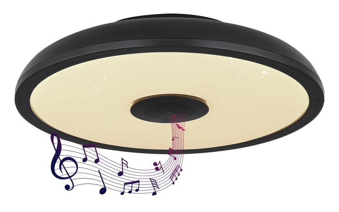 LED-Lautsprecher-Deckenleuchte Raffy RGB IP44 in schwarz, 28 cm online bei  Hardeck kaufen