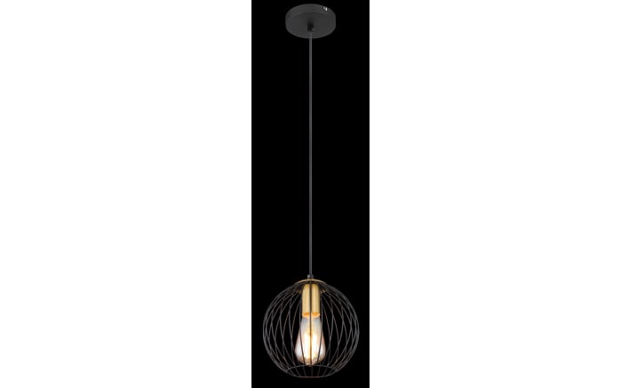 Pendelleuchte Eusebius, schwarz/messing, 1-flammig, 20 cm-03