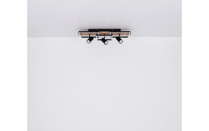 LED-Deckenleuchte Kassu in holzfarbig/schwarz, 72 x 27 cm-10