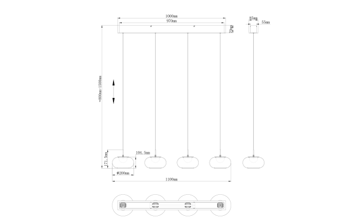 LED-Pendelleuchte Quintara, weiß/nickel, inkl. Höhenverstellung-08