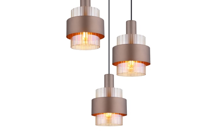 Pendelleuchte Milley, schwarz/bronze, 3-flammig-03