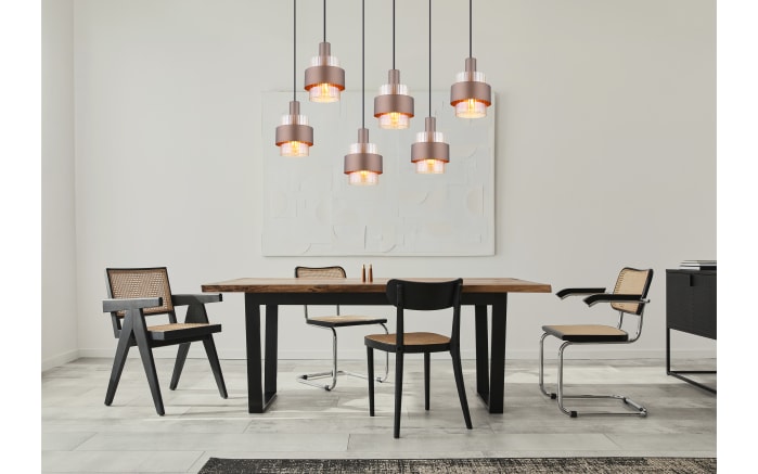 Pendelleuchte Milley, schwarz/bronze, 6-flammig-04