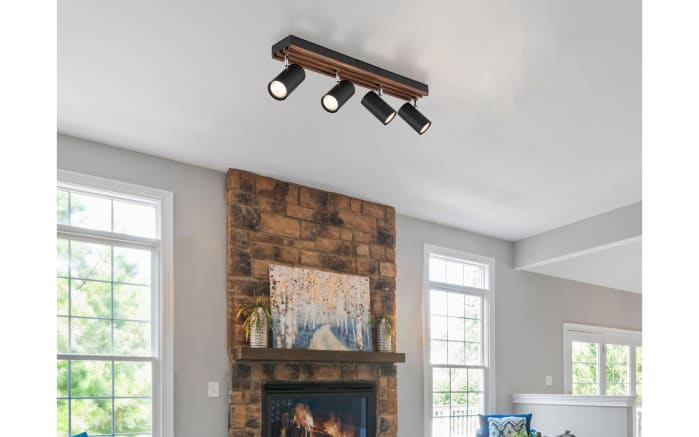 Wandleuchte Kayden, dunkelbraun/schwarz, 4-flammig-06