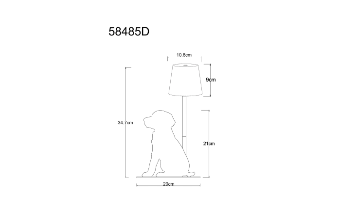 Akku-Tischleuchte Furri, schwarz/goldfarbig-09