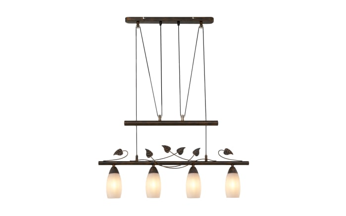 Pendelleuchte Venezia, rostfarbig/Alabaster, 4-flammig-01