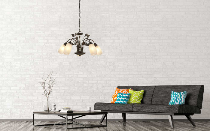 Pendelleuchte Venezia, rostfarbig/Alabaster, 5-flammig-02