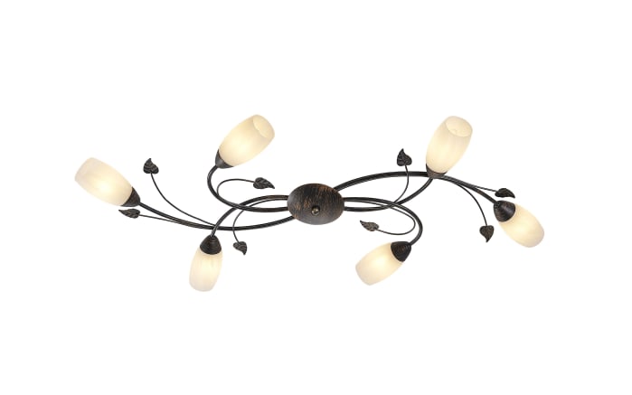 Deckenleuchte Venezia, rostfarbig/Alabaster, 6-flammig-01