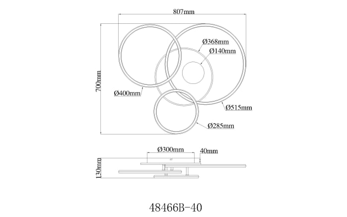 LED-Deckenleuchte Invertina, sandfarbig, inkl. Fernbedienung -10