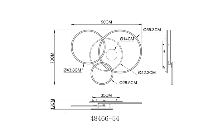 LED-Deckenleuchte Invertina, goldfarbig, inkl. Fernbedienung -11