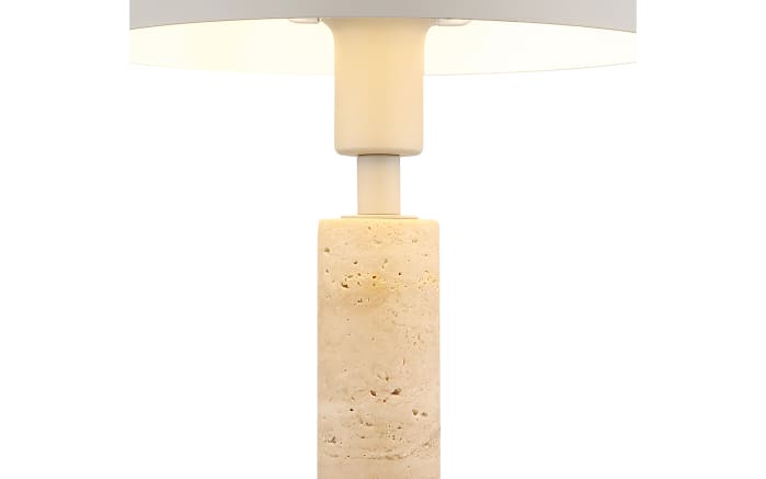 Tischleuchte Janie, sandfarbig/Travertine-Nachbildung-06