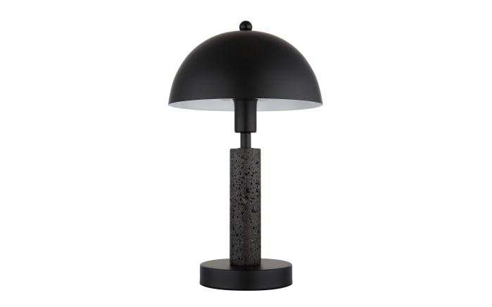 Tischleuchte Janie, schwarz/Travertine-Nachbildung-02