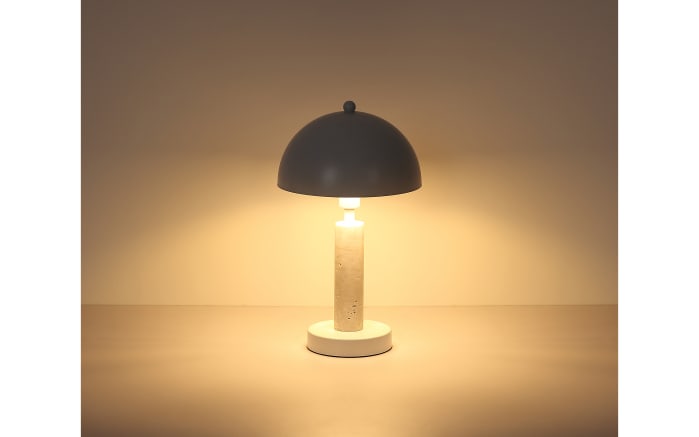 Tischleuchte Janie, weiß/Travertine-Nachbildung-07