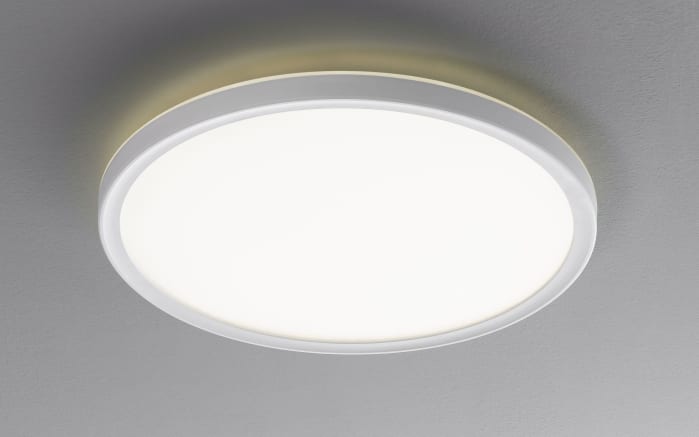 LED-Deckenleuchte Plain, weiß/silber, 29 cm, rund-02