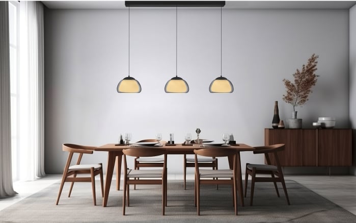 LED-Pendelleuchte Luxxo, grau, 3-flammig, inkl. Fernbedienung -03