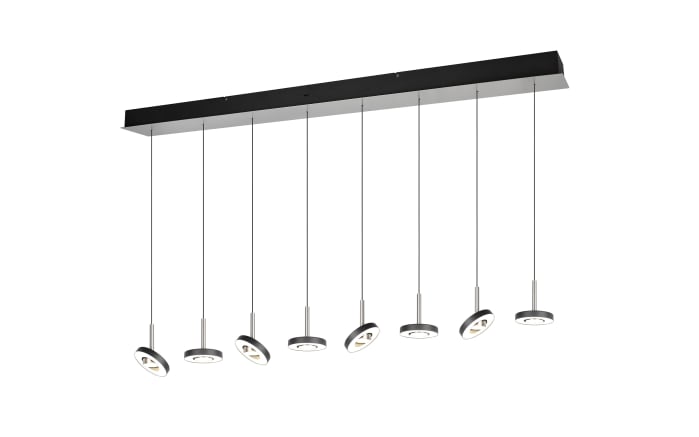 Pendelleuchte Guano, nickel/schwarz, 8-flammig-02