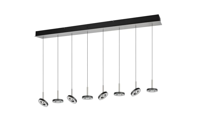 Pendelleuchte Guano, nickel/schwarz, 8-flammig-01