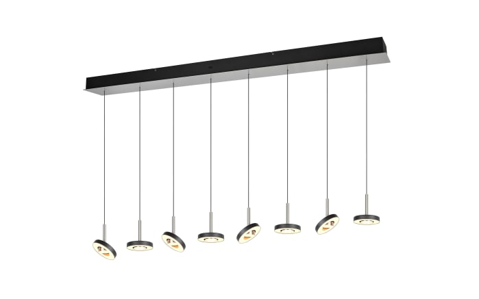 Pendelleuchte Guano, nickel/schwarz, 8-flammig-03